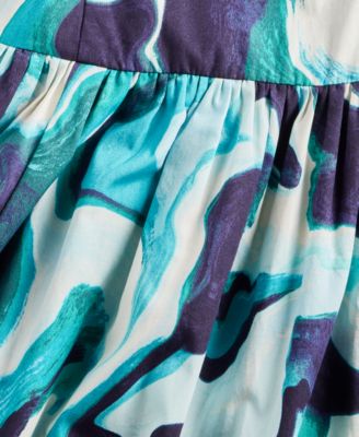 Women's Printed Sleeveless Flared Maxi Dress, Macy's Exclusive