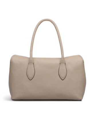 Liverpool Gardens Medium Pebble Leather Ziptop Grab Bag