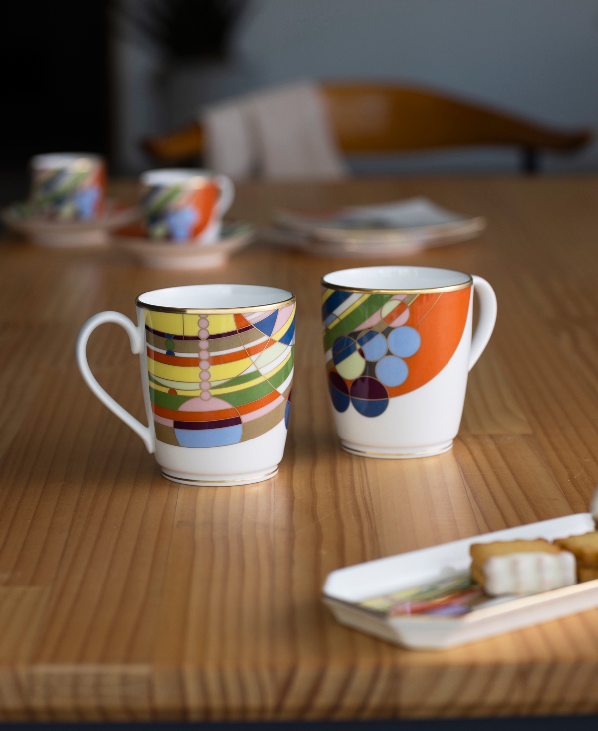 Noritake Frank Lloyd Wright March Balloons Mugs, Set Of 2 In Multi
