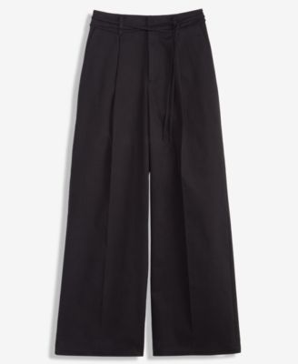Women's High-Rise Belted Wide-Leg Pants, Macy's Exclusive