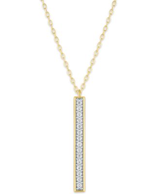 2-Pc. Diamond Necklace Set (1/4 ct. t.w.) in 14K Yellow Gold Over Sterling Silver