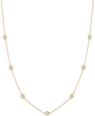 2-Pc. Diamond Necklace Set (1/6 ct. t.w.) in 14K Yellow Gold over Sterling Silver (also in Sterling Silver)