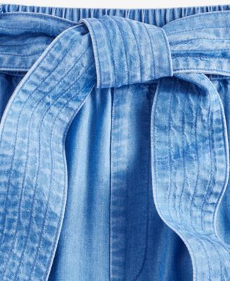 Women's High-Rise Belted Tapered Pants, Macy's Exclusive