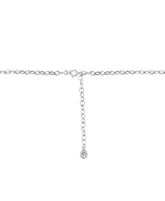 Diamond Accent Necklace in Sterling Silver and 14K Yellow Gold