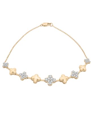 Wrapped in Love - Diamond Clover Bracelet (1/2 ct. t.w.) in 14K Yellow Gold