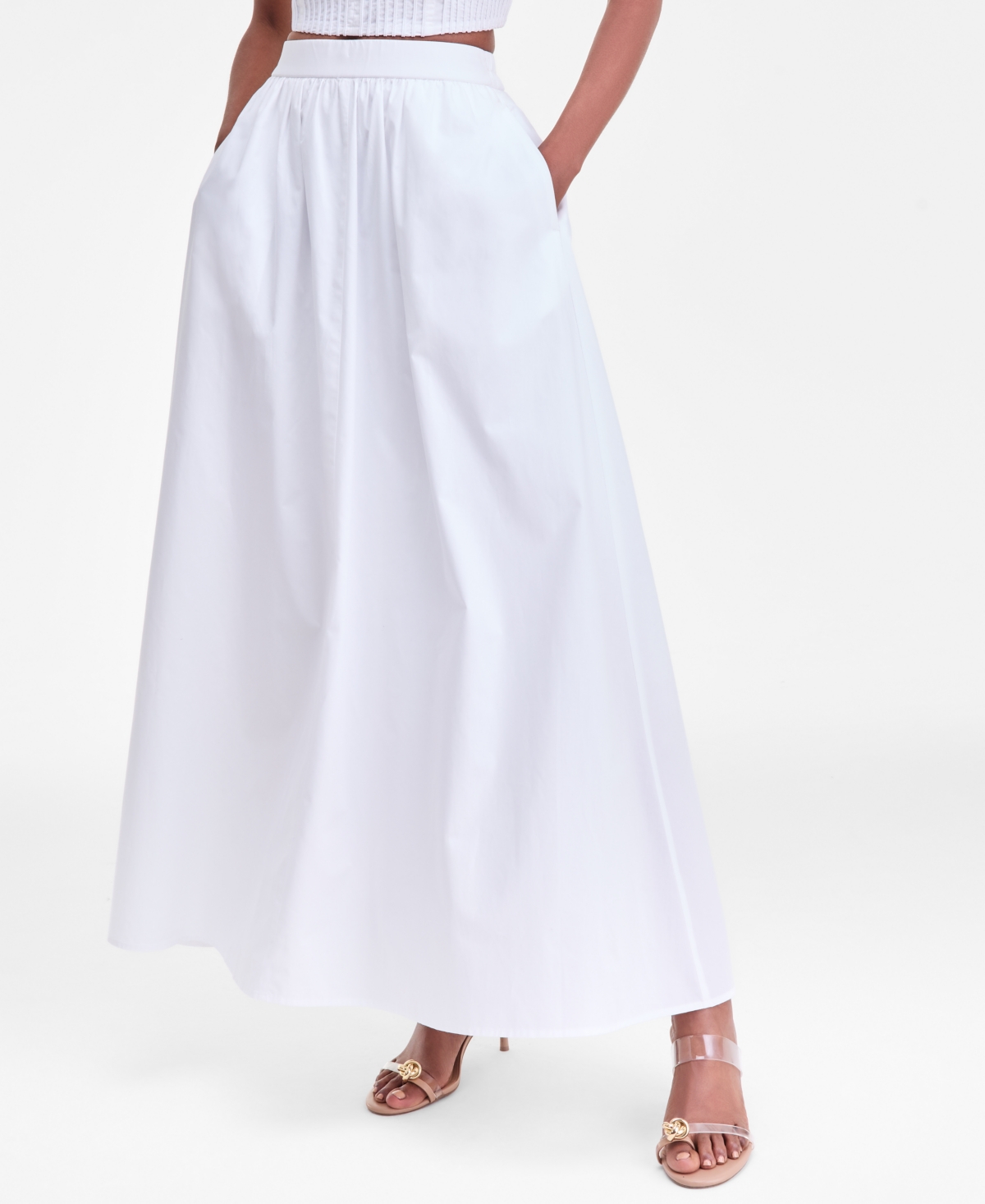 I.n.c. International Concepts Women's Cotton Poplin Maxi Skirt, Macy's Exclusive
