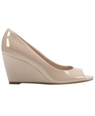 Women's Tufflove Peep Toe Wedge Pumps