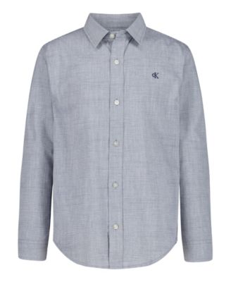 Calvin Klein - Boys 8-20 CK Textured Long Sleeve Shirt