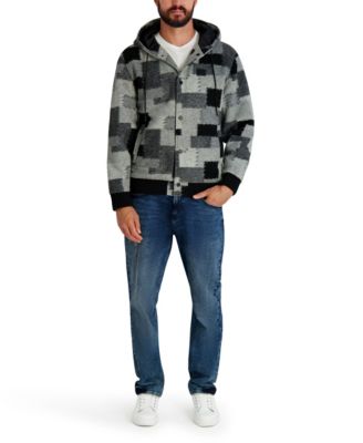 Men's Patch Detail Hooded Jacket