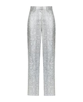 Women's Silver Snake Print Pants