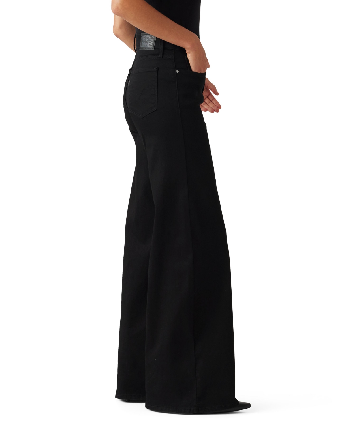 Levi's Plus Size 318 Shaping Wide Leg Jeans In Black