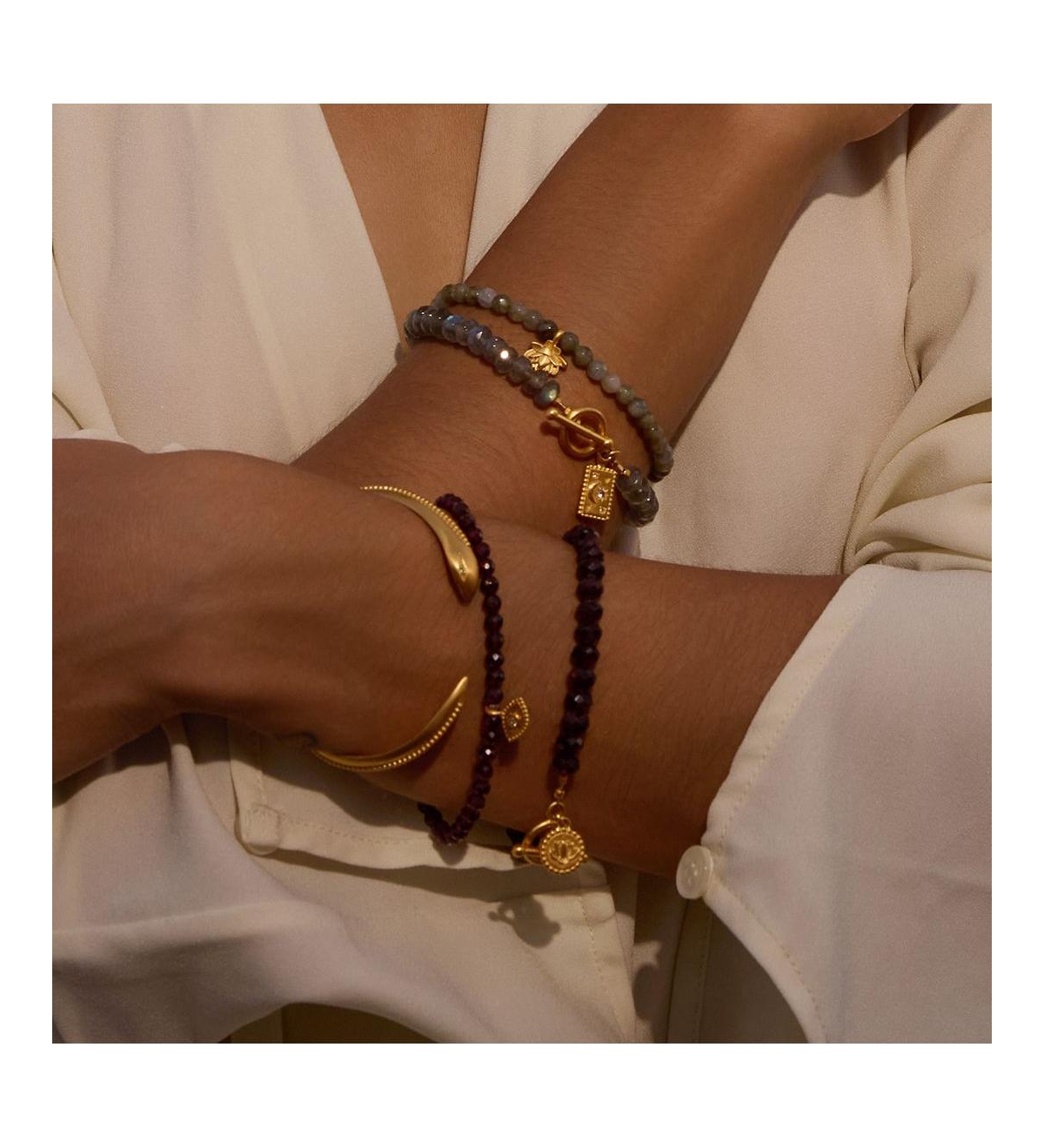 Labradorite celestial toggle bracelet