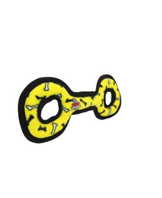 Medium Tug-O-War Yellow Bone 2 Pack, Durable Plush Squeaky Dog Toy