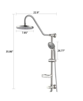 8-Inch Rain Shower Head with Handheld Shower System - Luxury Bathroom Upgrade