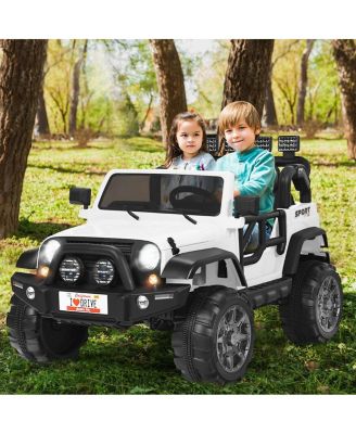 12V Two-Seater Ride On Truck Car with Remote Control and Storage Room