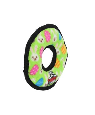 Holiday Jr Ring Egg 2 Pack , Durable Plush Squeaky Dog Toy