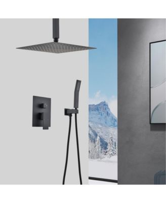 Ceiling Mounted Shower System Combo Set with Handheld and 10"Shower head