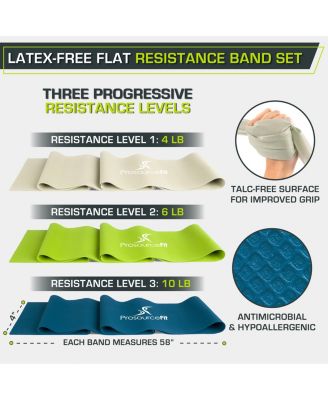 Latex-Free Flat Resistance Band 3 Pack
