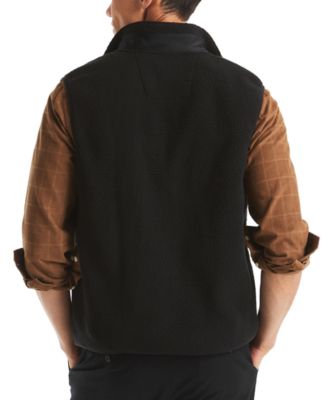 Men's Mixed Media Faux Shearling Vest