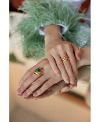 Raina Emerald and Crystal Ring