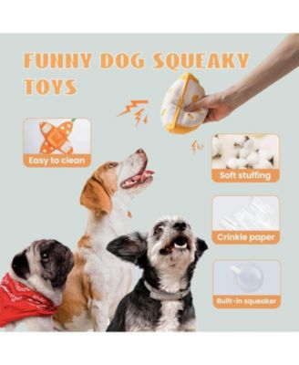 5-in-1 Orange Dog Enrichment Toys, 4 Orange Slices with a Peel Snuffle Mat for Treats Hunting Fun