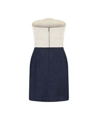 Women's Hazel Linen Twist Mini Dress