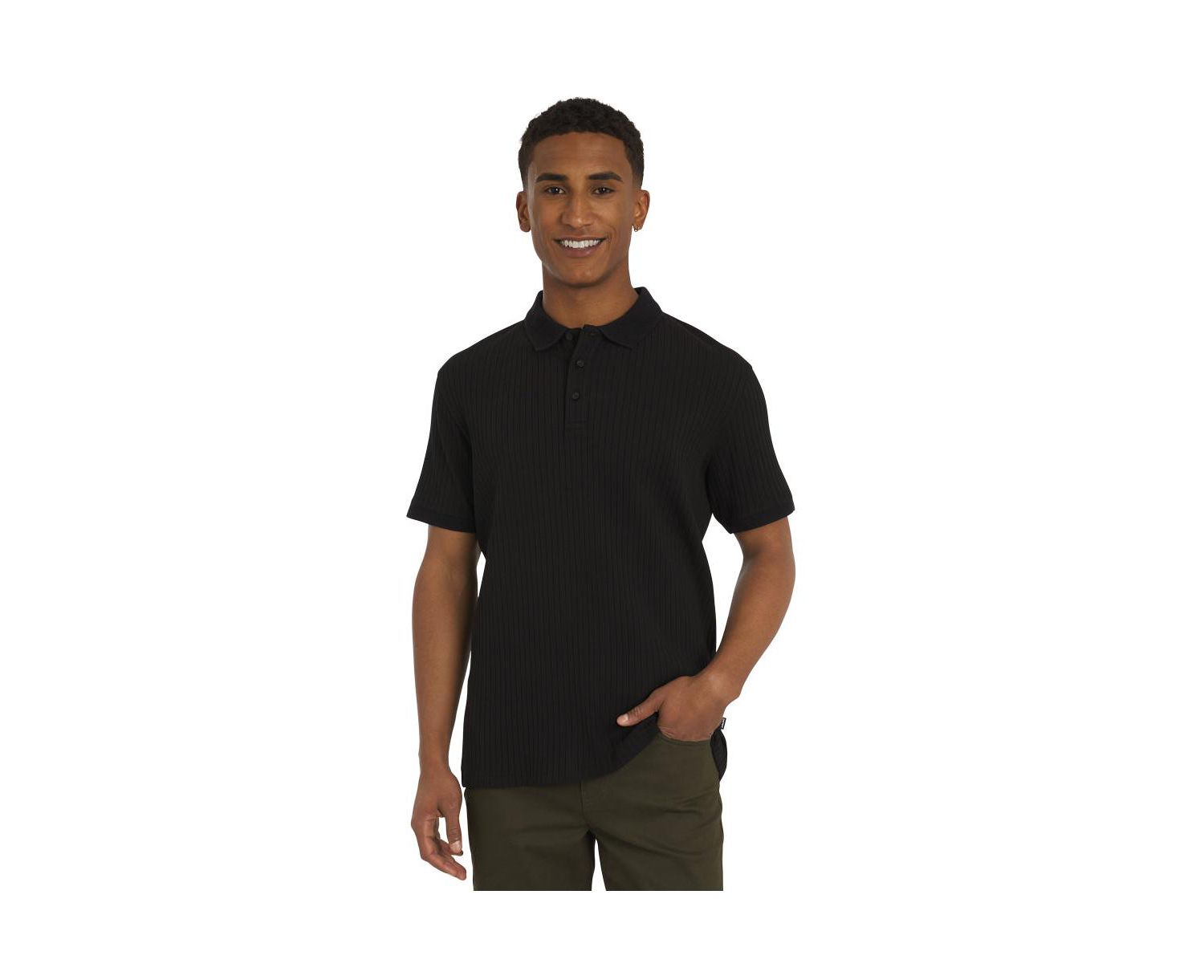 Men's Perry Cotton Rib Knit Polo