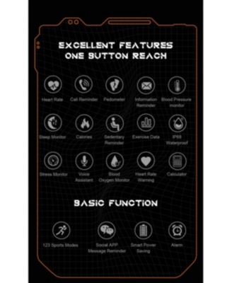 1.83'' Bluetooth Call Heart Rate Monitoring Information Push Smart Bracelet Outdoor Sports for Women Men -Orange