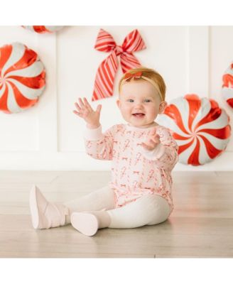 Baby Girl's Red Glitter Bow Baby Headband