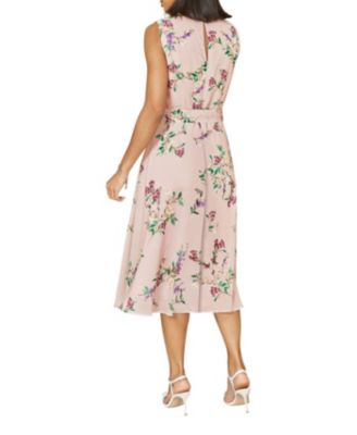 Women's Floral Print Midi Skater Dress