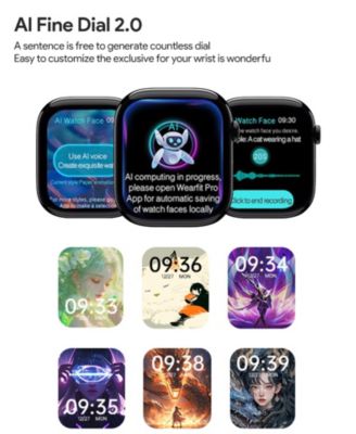 1.75" Smart Watch Multi-function for Women Men With Bluetooth Multi-function, Health Monitoring,Sport Modes -Black