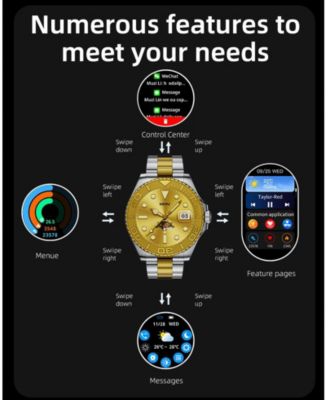 1.32" HD Smart Watch Multi-function With Bluetooth Calling Health Monitoring, IP67 for Women Men