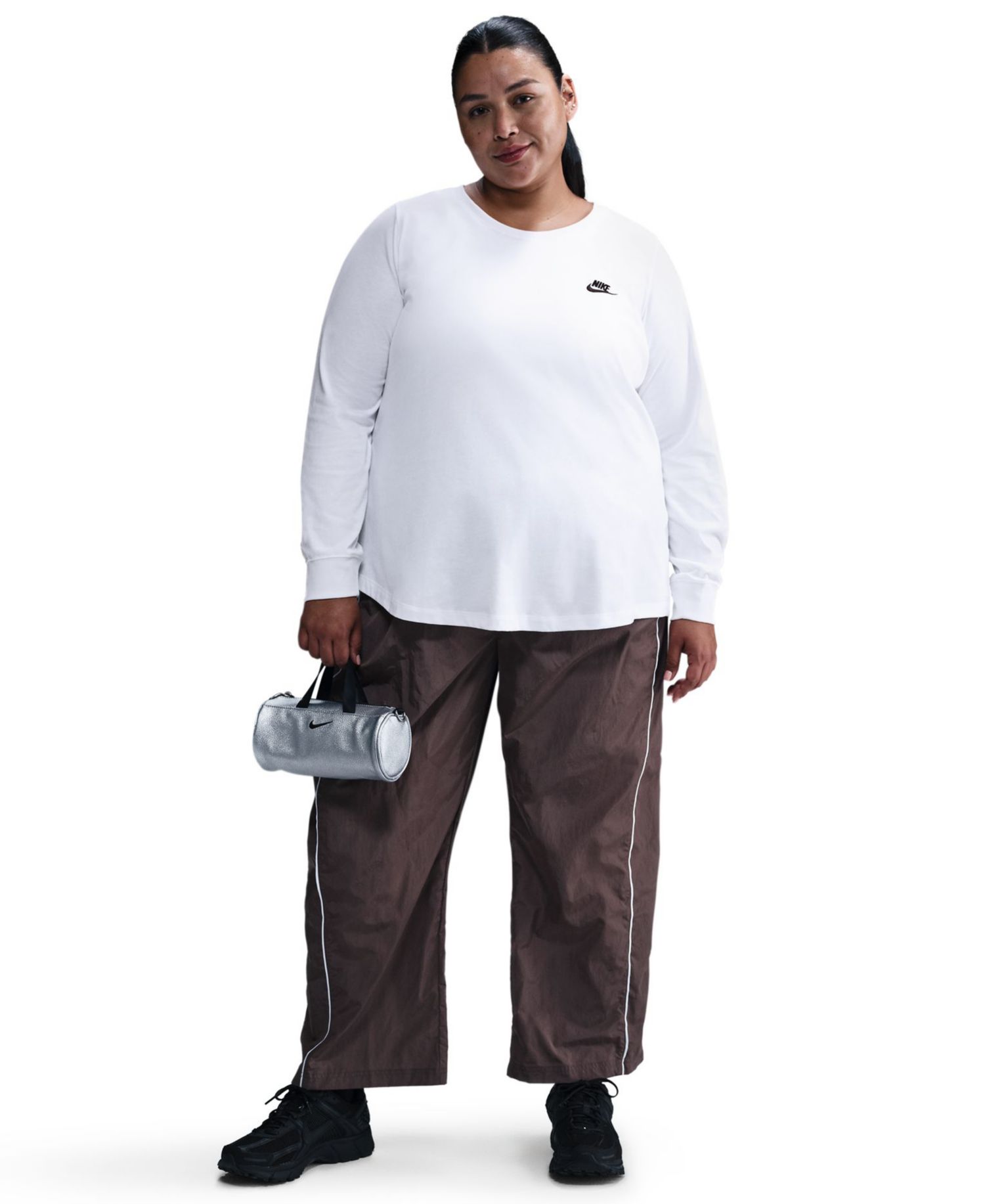 Plus Size Sportswear Club Long-Sleeve T-Shirt