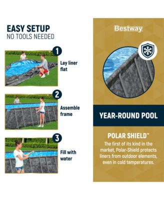 APX 365 31'4" x 16' x 52" Rectangular Above Ground Swimming Pool Set