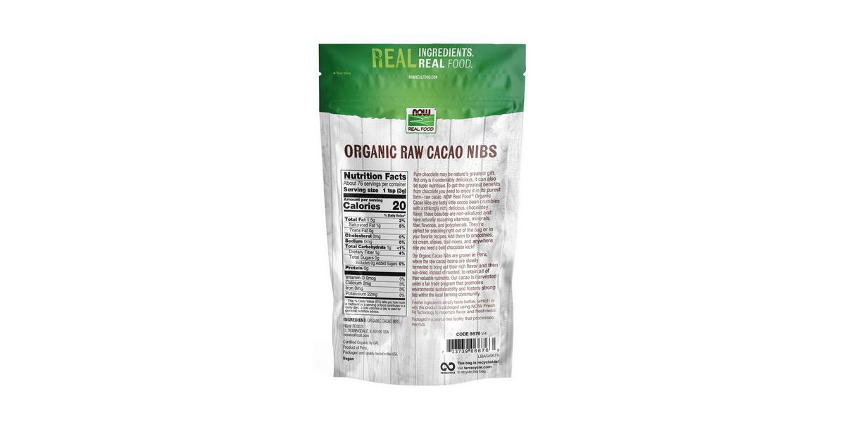 Now Foods Raw Cacao Nibs ,8 Oz