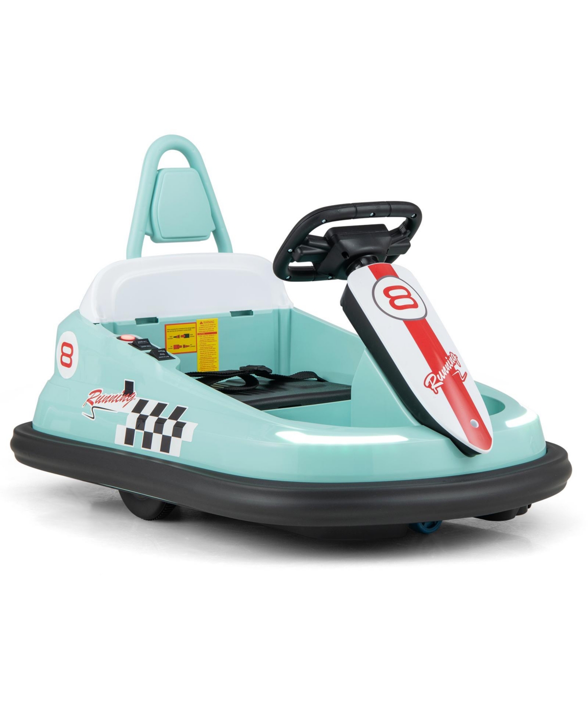 6V kids Ride-on Bumper Car with 360° Spinning and Dual Motors-Green
