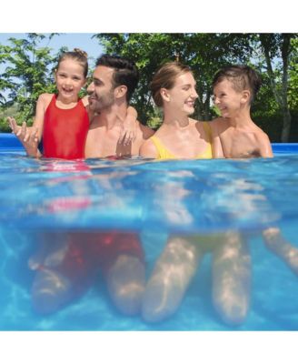 Steel Pro 13 Foot x 32 Inch Rectangular Above Ground Swimming Pool, Blue