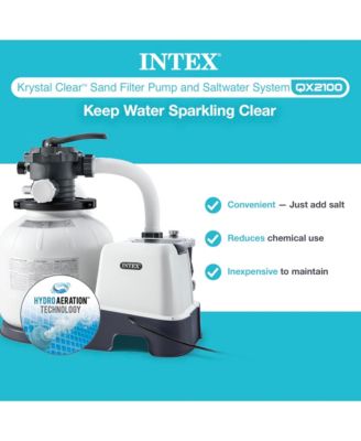 26675EG 1600 GPH Krystal Clear Pool Saltwater System and Sand Filter Pump