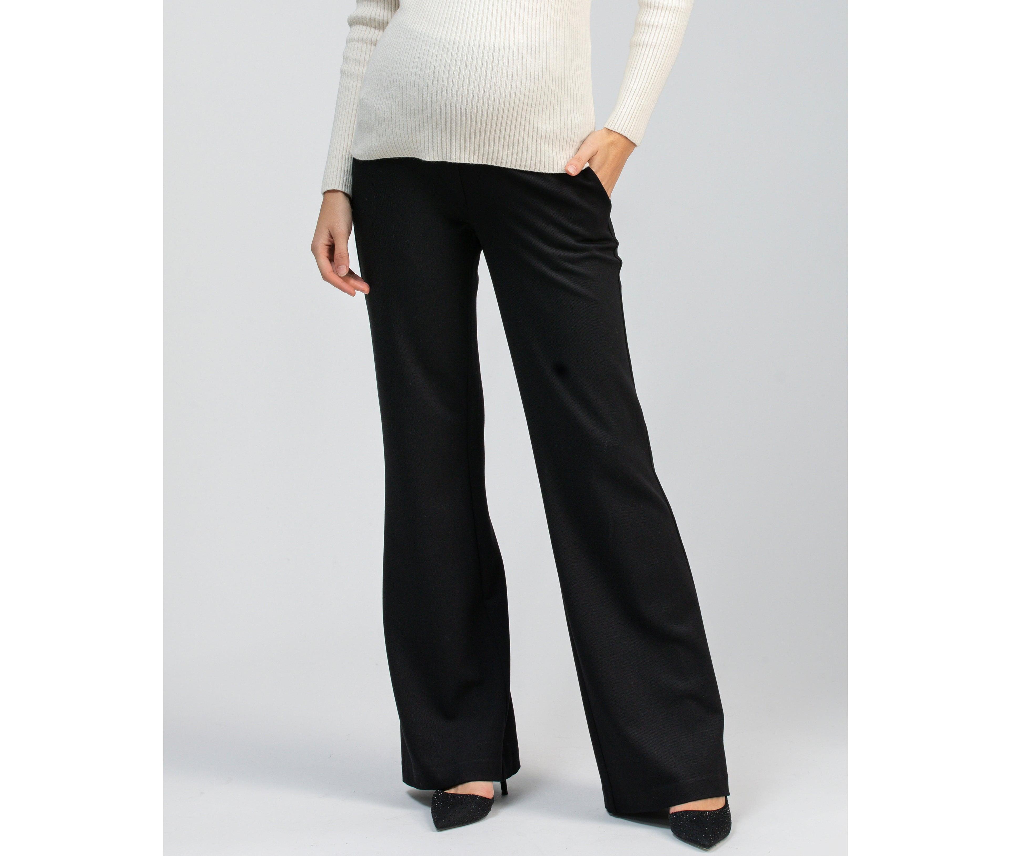 Pietro Brunelli Maternity Black Tailored Robin Trousers with Stretch Waistband