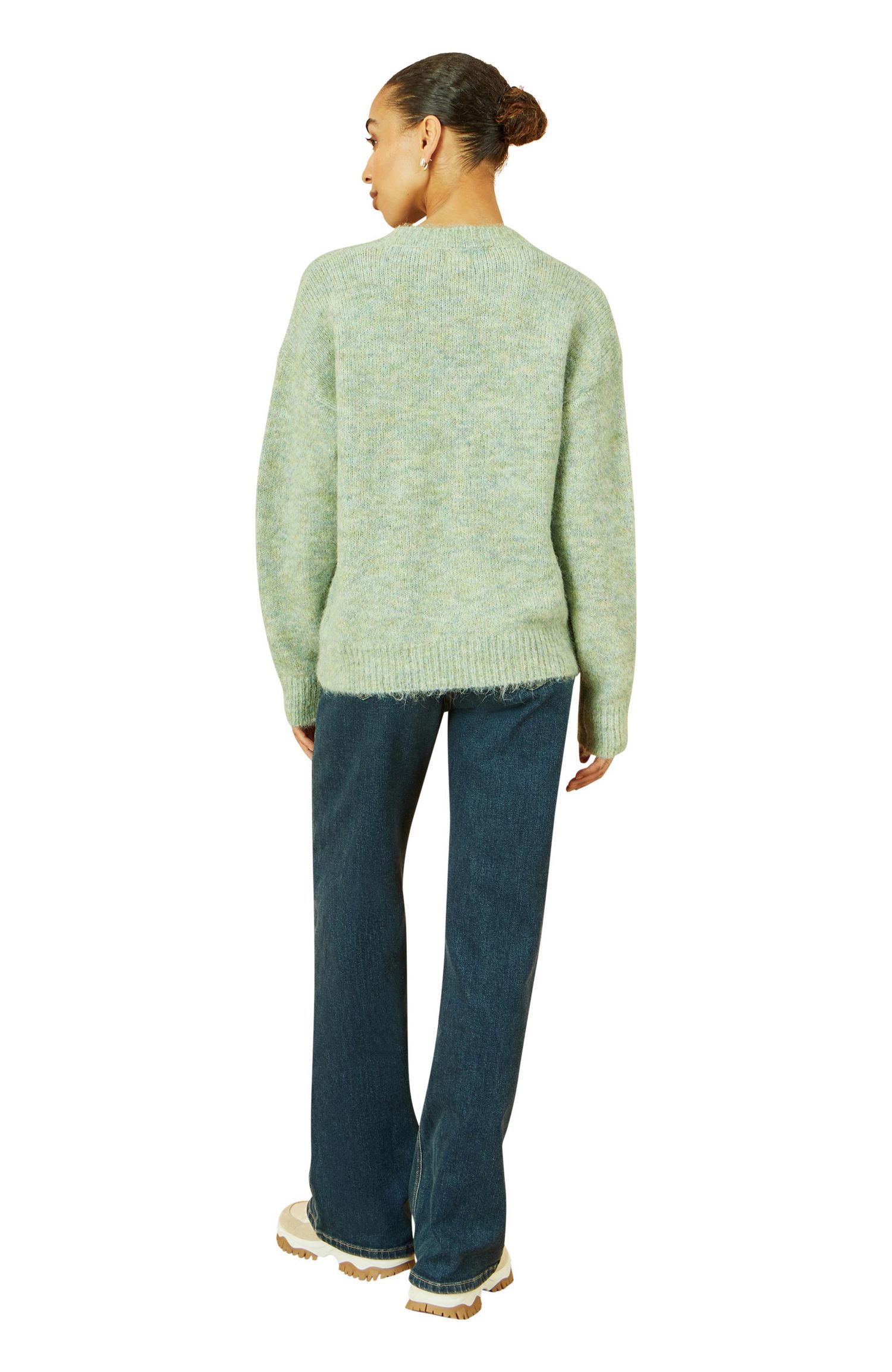 Women's Crochet Flower Knit Sweater