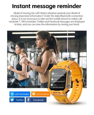 Stay Connected and Healthy with Advanced Waterproof Smart watch-Yellow