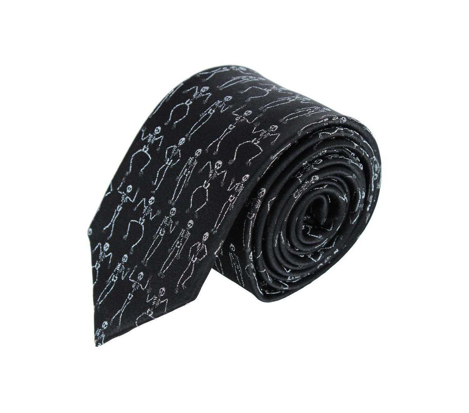 Men's Davy Bones the Dancing Skeleton Silk Novelty Necktie
