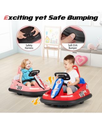 6V Kids Electric Bumper Car with 360° Spin and Dual Motors