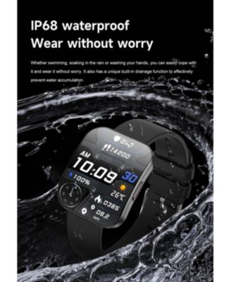 1.85" AMOLED Curved Screen Smart Watch Multifunctional With Bluetooth Voice Calling, Health, Sport Modes, IP68 for Women Men - Pink