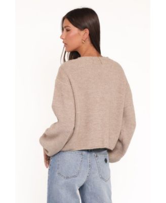 Women's Sybil Button Front Cardigan - Mushroom XL