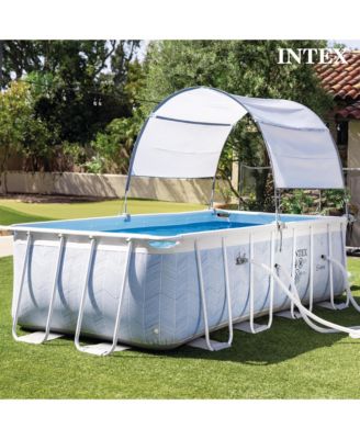 18Ft x 52In Ultra XTR Rectangular Frame Swimming Pool Kit w/Pump & Canopy