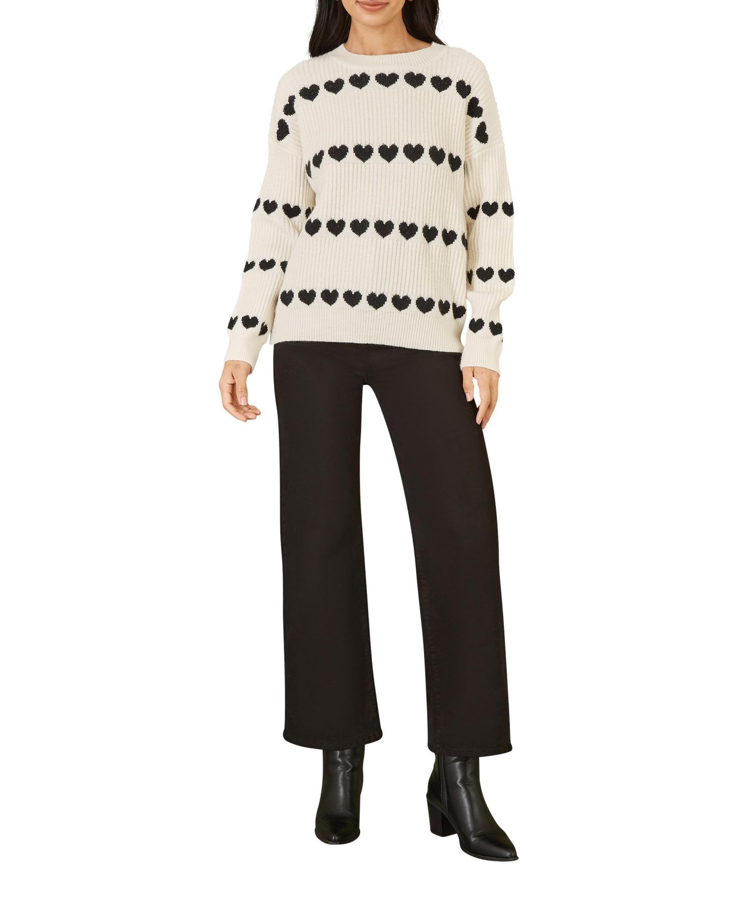 Women's Heart Stripes Jumper