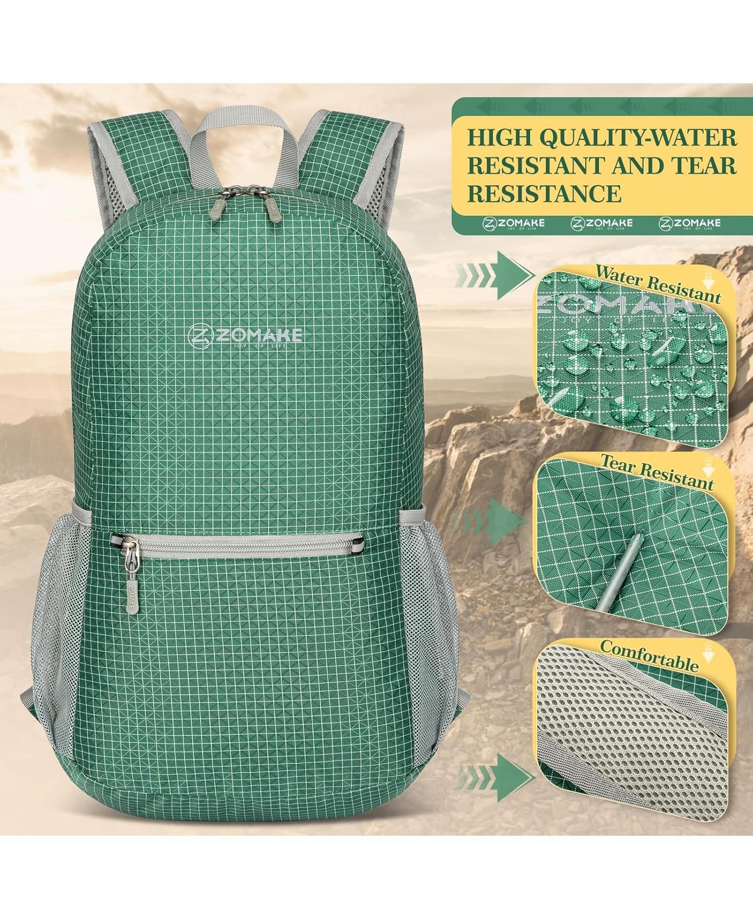 Ultra Lightweight Hiking Backpack 20L, Packable Small Backpacks Water Resistant Daypack for Women Men