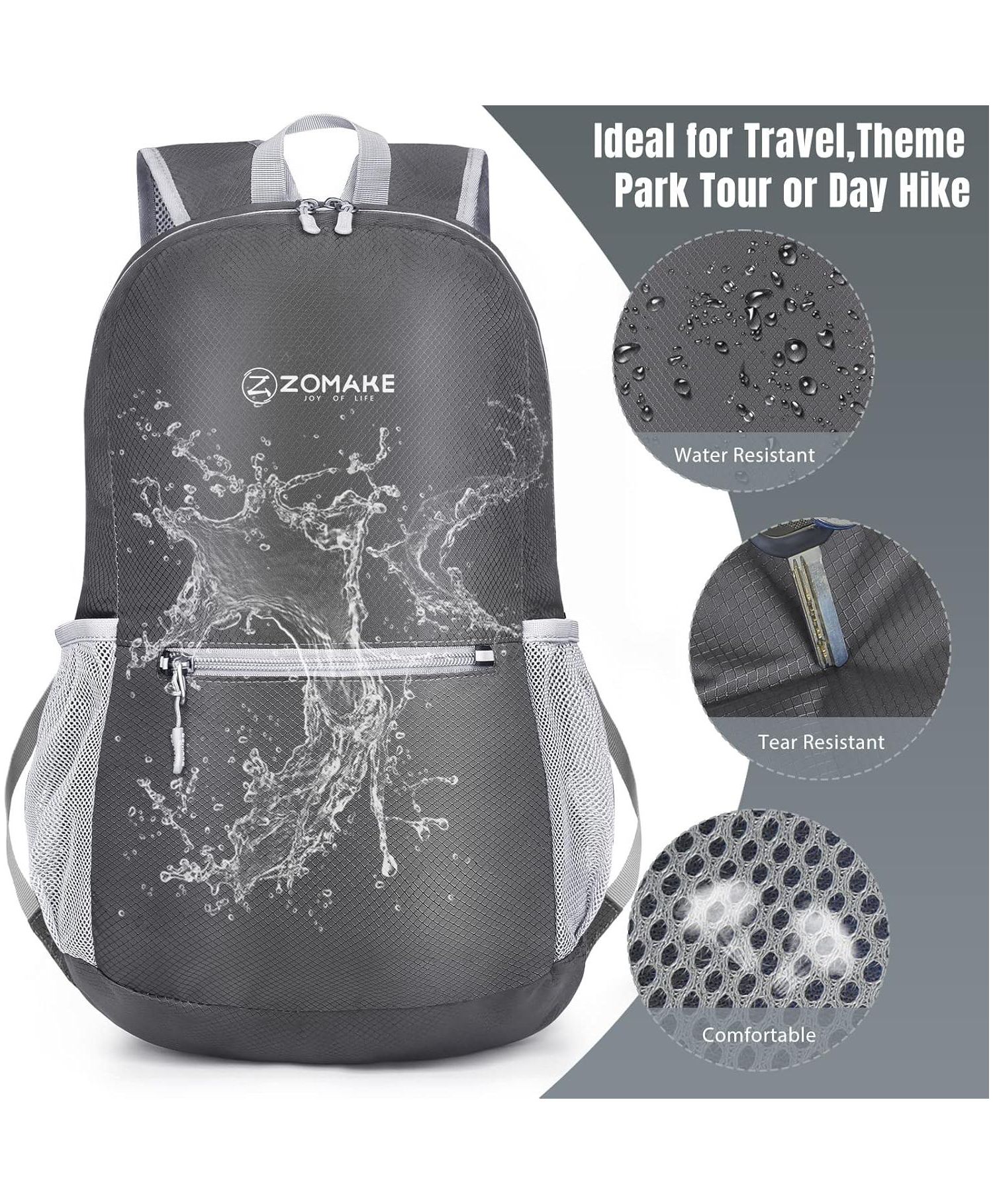 Ultra Lightweight Hiking Backpack 20L, Packable Small Backpacks Water Resistant Daypack for Women Men