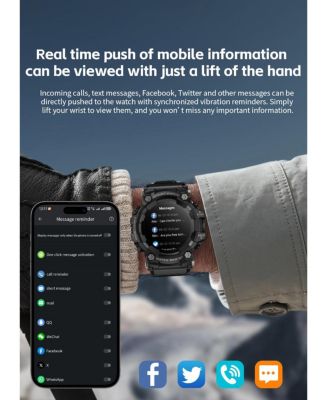 Outdoor Adventure Waterproof Smart watch with Bluetooth Calling and Compass